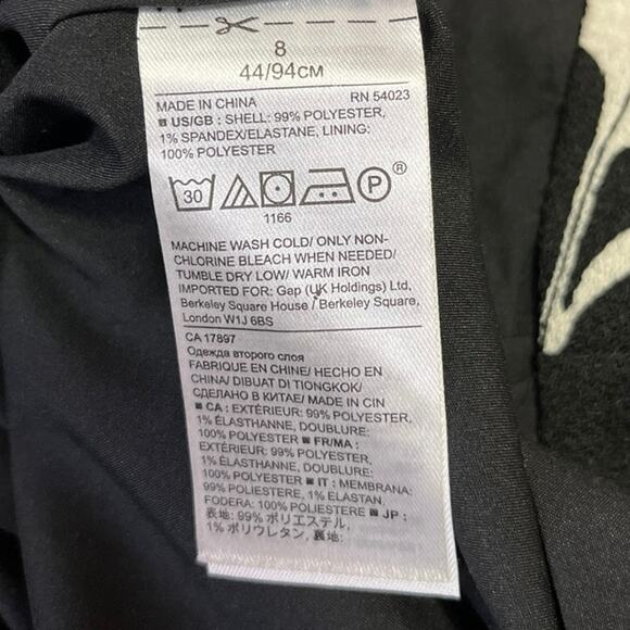 Banana Republic Black Floral Print Round Neck Short Sleeve Mini Sheath Dress 8 - Picture 5 of 5